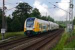 ODEG 3462 526-9 als RE9 auf dem Weg nach Rostock am Nachmittag des 25. Juli 2025. 