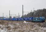 EGP 192 104 mit Containerzug von Hamburg Billwerder nach Mukran.