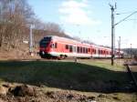 429 030 verließ am 01.April 2010 den Bahnhof Sassnitz nach Lietzow.