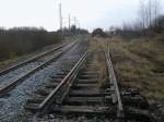 Am 26.November 2011 lagen in Sagard noch die Ladegleise und das Kreuzungs-und berholgleis doch die Gleise waren bereits ohne Verbindung zum Hauptgleis.