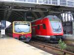 Sie liefern sich tglich  erbitterte Rennen  mit 60 km/h auf der Berliner Stadtbahn:  der Regionalexpress und die S-Bahn.
