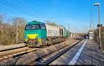 272 204-9 (Vossloh G 2000-3 BB) brummt als Tfzf durch den Hp Magdeburg Herrenkrug auf Gleis 2 Richtung Magdeburg-Neustadt.