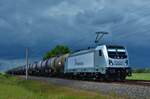 Am 27.05.21 Fuhr 187 072-4 (RheinCargo) mit Kesselwagen aus Hamburg Richtung Berliner Außenring. Ort: Vietznitz
