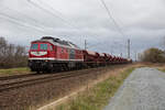 WFL 232 182 mit Schotter am 01.04.2023 in Teschenhagen.