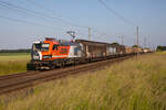 Am 08.06.2023 zog die NRAIL/LOCON 192 060 den Papierzug aus Schwedt, durch Groß Kiesow.
