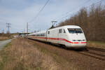 401 017 & 401 517 als ICE 1040 am 04.04.2023 in Teschenhagen.
