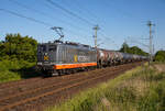 Am 13.06.2023 kam die Hectorrail 162.008 (151 003) mit Kesseln durch Stralsund gerollt.
