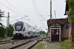 Ein unbekannter 4110 fährt als IC2272 nach Warnemünde als Umleiter durch Oehn in Richtung Jüterbog.