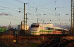 DB 808 038 / 402 038 | Tz Name: Saarbrücken | ICE 759 | Anklam / Parkfläche am Anschluss Binnenhafen | März 2022