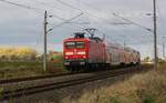 DB Regio 112 113 mit RE3 nach Ludwigsfelde am 04.11.2020 bei Auerose durch - KBS 203