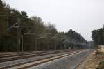 Noch immer wird fleissig gebaut an der  KBS 205, hier in Nassenheide.
02.05.2013  09:04 Uhr.Aktuell fehlen noch die Fahrleitungsmasten fr die berhohlgleise.