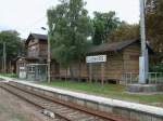 Bahnhof Elmenhorst an der Strecke Stralsund-Neustrelitz am 15.September 2013.