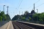 Blick auf den Bahnhof Borkheide.