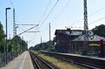 Blick auf den Bahnhof Beelitz Helstätten.