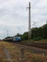 15.8.2018.  46.5 km bis Berlin Stettiner Bahnhof (heute Nordbahnhof). 185 528 mit Kesselzug Richtung Eberswalde, genau 175 Jahre nach Streckeneröffnung