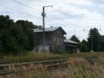 Nicht mehr genutztes Bahnhofsgeb�ude von Miltzow an 18.August 2013.