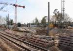 12.4.2015 Bahnhof Rangsdorf im Bauzustand. (aus RE3 aufgen.)