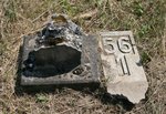 Kilometerstein  56,1  der Strecke Berlin Anhalter Bahnhof–Elsterwerda am Bahnsteig des Haltepunktes Klasdorf am 25.06.2016