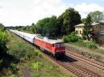 232 240 mit D 1249 in M�ncheberg (19.08.2006)