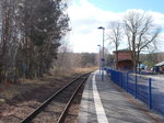 Wieder ein Haltepunkt.Diesmal die Station Ruhlsdorf-Zerpenschleuse am 26.März 2016.