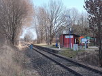 Endstation Schmachtenhagen,ohne Umsetzgleis,an der Heidekrautbahn,am 26.März 2016.