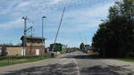 Bahnübergang Bad Liebenwerda am Stellwerk B1. 

Bad Liebenwerda, der 12.04.2024