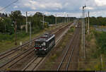 155 007-8 (250 007-2) strebt als Tfzf in Eilenburg Ost Richtung Bahnhof Eilenburg.