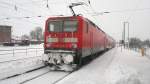 RE Leipzig-Hoyerswerda im Bahnhof Torgau.