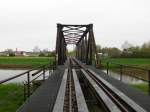 Niederlausitzer Eisenbahn!  Brcke ber die Schwarze Elster in Herzberg/Elster! 03.05. 2013