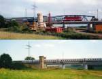 Reise in die Vergangenheit: 1997 - 2007 Eisenbahnbrcke Torgau.