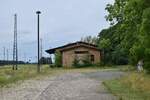 Blick über die alte Ladestraße und den alten Güterschuppen in Annaburg.

Annaburg 27.07.2023