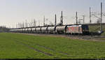 Kesselzug mit 187 536-8 unterwegs in Halle (Saale), Zöberitzer Weg, Richtung Delitzsch.
Aufgenommen im Gegenlicht.

🧰 HSL Logistik GmbH (HSL)
🚩 Bahnstrecke Halle–Cottbus (KBS 219)
🕓 30.3.2021 | 17:12 Uhr