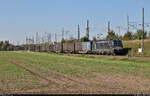 Containerzug (Black-BoxX-Zug | neska Schiffahrts-und Speditionskontor GmbH) mit 193 629-3 (X4 E - 629 | Siemens Vectron) unterwegs in Halle (Saale), Zöberitzer Weg, Richtung Delitzsch.

🧰 Mitsui Rail Capital Europe GmbH (MRCE), vermietet an die CFL cargo Deutschland GmbH
🚩 Bahnstrecke Halle–Cottbus (KBS 219)
🕓 9.10.2021 | 13:16 Uhr
