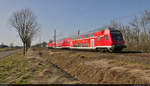 DABpbzfa 762.0 mit Schublok 143 932-2 unterwegs bei Reußen.

🧰 S-Bahn Mitteldeutschland (DB Regio Südost)
🚝 S 37915 (S9) Halle(Saale)Hbf–Eilenburg
🚩 Bahnstrecke Halle–Cottbus (KBS 219)
🕓 25.2.2021 | 13:46 Uhr