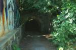 Auch das ist ein Bestandteil des Kamenzer Bahnhofbereiches! Die Mauerschleuse ist ein relativ langer Fu�g�ngertunnel, der den Bereich des ehemaligen Bw Kamenz und des G�terbahnhofes in ca.