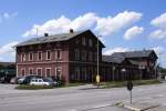 Das Empfangsgeb�ude des Kamenzer Bahnhofes am 22.06.2012 nach Abschlu� der umfangreichen Umbauarbeiten, vor allem im inneren Bereich. Das �u�ere Erscheinungsbild ist gl�cklicherweise erhalten geblieben!