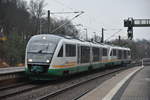 642 916 erreicht mit einem weiteren 642 der Länderbahn am 07.03.2020 um 10:51 Uhr als RB 60 nach Dresden Hbf den Bahnhof Dresden-Klotzsche.