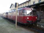 Triebwagen der SBE steht Abfahrbereit in Seifhennersdorf Er wird nach Liberec(CZ) �ber Varnsdorf(CZ) und Zittau Fahren am 15.05.2009 in Seifhennersdorf