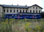 Triebwagen VT41 der SBE Mandaubahn abfahrbereit in Seifhennersdorf am 11.09.2009