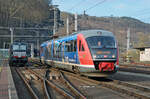 642 037 erreicht am 01.04.25 als U28 aus Rumburk kommend seinen Zielbahnhof Decin.
