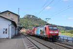 DB 146 025 als S 31732 (S1) von Sch�na nach Mei�en Triebischtal, am 29.07.2024 in K�nigstein (S�chs Schw).