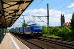 Beacon 7193 811 mit einem LKW Walter-KLV Richtung Dresden Hbf, am 06.08.2026 in Dresden-Strehlen.