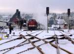 Wie zu DR-Zeiten: OSE-Sonderzug mit 112 331-4 am 16.12.2007 im Endbahnhof Altenberg