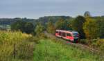   Eine Region wird abgeh�ngt  :
Unter diesem Motto begab sich Anfang Oktober 2010 eine Fraktion von   B�ndnis 90 / Die Gr�nen   samt Anhang auf die Strecke Pirna-Neustadt-Sebnitz um gegen die K�rzungen im Nahverkehr, im besonderen die Streckenstillegung Neustadt-Bad Schandau zu protestieren. In Sebnitz gab es eine kurze Wanderung zum Bahnhof Dolni Poustevna auf tschechischer Seite um auch hier endlich einen Streckenschluss von deutscher Seite einzufordern. Wird die Strecke 2011 wie von der Regierung geplant abbestellt, gibt es in dem jetzt schon hauchd�nnen Schienennetz der DB keine Verbindung mehr von der Oberlausitz in die Nationalparkregion des Elbsandsteingebirges.
Foto: Protestzug RB 17130 befindet sich am zeitigen Abend des 07.Oktober kurz vor dem Haltepunkt Krumhermsdorf. Wenigstens die Sonne schob p�nktlich die dichte Wolkendecke beiseite...


