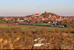 Flixtrain mit 182 52x (Siemens ES64U2-02x) unterwegs am Gützer Berg bei Landsberg (Saalekreis).