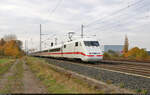 401 060-9 (Tz 160  Mülheim an der Ruhr ) hat mit etwas Verspätung gerade den Bahnhof Landsberg(b.