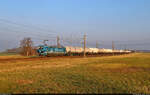 Kesselzug mit 192 003-2 (Siemens Smartron) unterwegs bei Hohenthurm Richtung Halle (Saale).