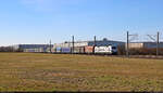  I am European.   EZ mit 6193 360-5 (Siemens Vectron) unterwegs bei Hohenthurm Richtung Bitterfeld.