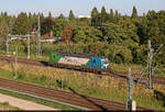 6193 988-3 (Siemens Vectron) trifft als Solofahrerin in Halle (Saale) ein. Nach dem Foto von der Br�cke der Europachaussee passiert sie die hiesige Zugbildungsanlage (ZBA).

🧰 Railtrans International a.s. (RTI)
🕓 19.8.2025 | 18:35 Uhr