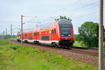 S-Bahn S2 von Leipzig HBF nach Magdeburg HBF, bei Zschortau. 21.05.2016